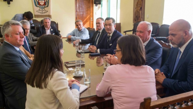 Catamarca: Corpacci recibió a autoridades de Galaxy, del proyecto de litio Sal de Vida