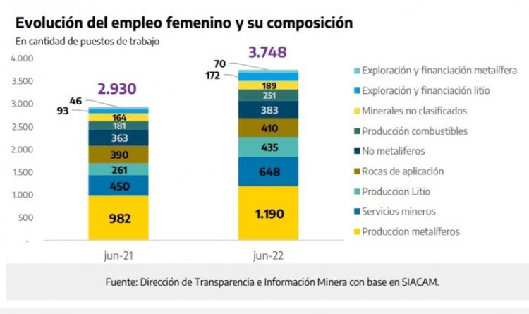 El empleo femenino en la minería aumentó un 10,2% El empleo femenino en la minería aumentó un 10,2%