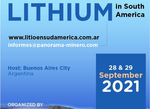 El encuentro más destacado de la industria del litio se realizará en Buenos Aires el 28 y 29 de septiembre El encuentro más destacado de la industria del litio se realizará en Buenos Aires el 28 y 29 de septiembre