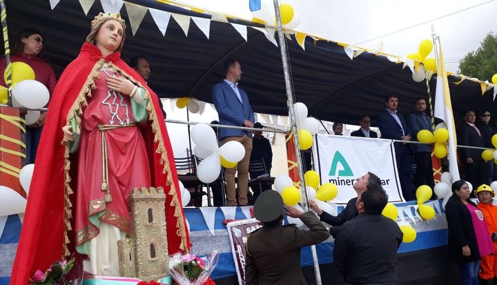 Jujuy: En el marco de su 90 aniversario, El Aguilar honró a Santa Bárbara