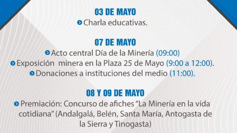 Catamarca: Expo minera en la Plaza 25 de Mayo