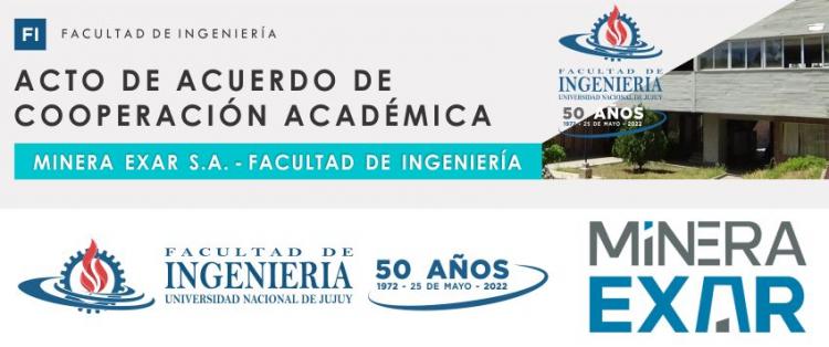 Jujuy: Acto de Acuerdo de Cooperación Académica entre la Minera EXAR S.A. y la Facultad de Ingeniería de la UNJu