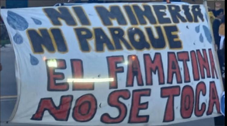 La Rioja/Famatina: La Cámara de turismo se manifestó en contra la minería en un Acto oficial