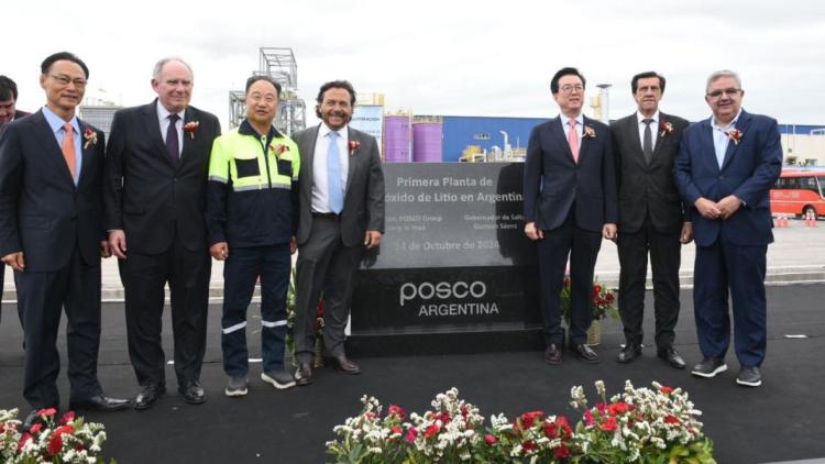 Posco inauguró en Salta la primera planta comercial de producción de hidróxido de litio del país