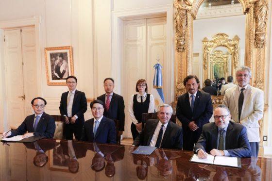 Salta: El gobernador Sáenz y directivos de Posco confirmaron al Presidente el inicio de la planta comercial de litio