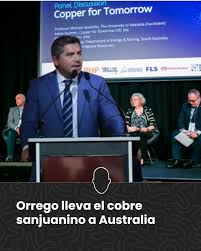 San Juan: Orrego participará de la Conferencia y Exposición: "Copper to the World 2025" que se realizará en Australia San Juan: Orrego participará de la Conferencia y Exposición: "Copper to the World 2025" que se realizará en Australia