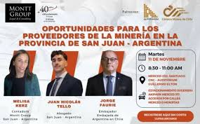 Tensión minera: Chile promociona en Santiago la llegada de sus proveedores a San Juan con apoyo de la Embajada Argentina Tensión minera: Chile promociona en Santiago la llegada de sus proveedores a San Juan con apoyo de la Embajada Argentina
