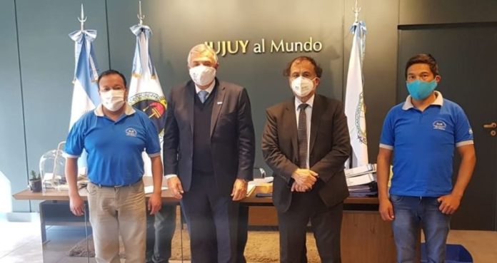 Jujuy: Trabajo y esfuerzo conjunto en la lucha contra el Coronavirus, Morales recibió a la Comisión Directiva de AOMA Aguilar