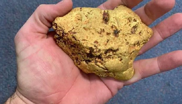 Un buscador de oro australiano encuentra una pepita de 1,4 kilos con un detector de metales